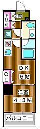 コンフォリア・リヴ志村三丁目 1DKの間取図画像