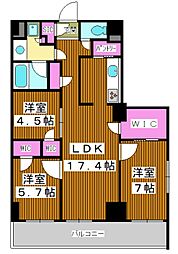 ザ・ケンジントン・レジデンスときわ台 3LDKの間取図画像