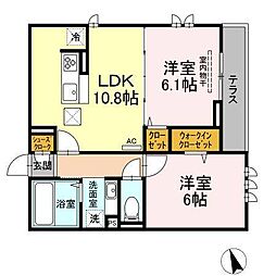 セジュール西台6 2LDKの間取図画像
