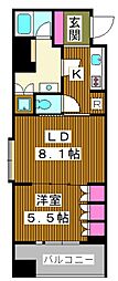 日神デュオステージときわ台 1LDKの間取図画像