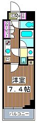 ジェノヴィア板橋WESTグリーンヴェール 1Kの間取図画像