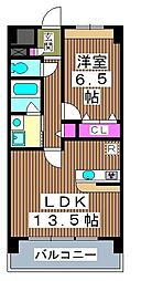 BLUESKY 1LDKの間取図画像