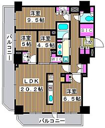 パークアクシス滝野川ラブリーズ 3SLDKの間取図画像
