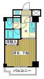 レジデンス東武練馬 1Kの間取図画像