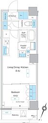 プレディアコート板橋 1LDKの間取図画像