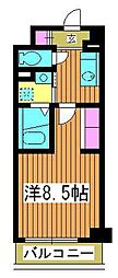 ドミール平和台 1Kの間取図画像