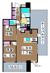パークハウス練馬春日町 2LDKの間取図画像