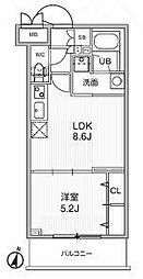 アリビス志村三丁目 1LDKの間取図画像