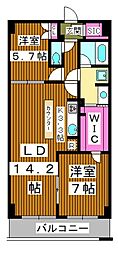 ザ・ケンジントン・レジデンスときわ台 2LDKの間取図画像