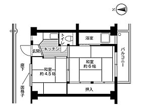 ビレッジハウス高田3号棟  ｜ 大阪府茨木市高田町（賃貸マンション1DK・2階・28.98㎡） その2