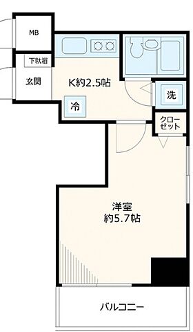 間取り ライオンズマンション文京根津 リノベ済 5階/-