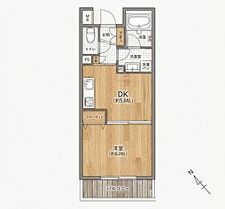ソフィアーレ代官山 1DKの間取図画像