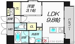 エル・セレーノ新大阪北 6階1LDKの間取り