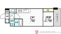 セレニテ新大阪エクラ 9階1DKの間取り