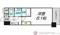 アドバンス新大阪V 14階1Kの間取り