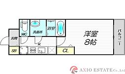 PHOENIX新大阪 10階1Kの間取り