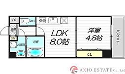 プレジール 5階1LDKの間取り