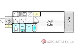 プレサンス新大阪ジェイズ 11階1Kの間取り