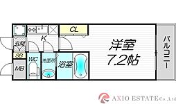 S-RESIDENCE新大阪Rish 5階1Kの間取り