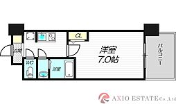 セレニテ新大阪プリエ 6階1Kの間取り