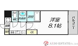 レジディア新大阪 6階1Kの間取り