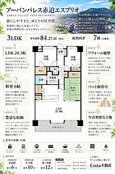 アーバンパレス赤迫エスプリオ 3LDKの間取図画像