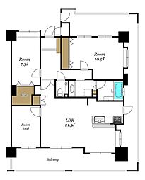 間取図画像 3LDK