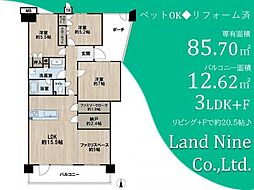 ワンダーベイシティSAZANガーデンウエスト 3SLDKの間取図画像