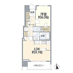ルジェンテ白金台 1LDKの間取り