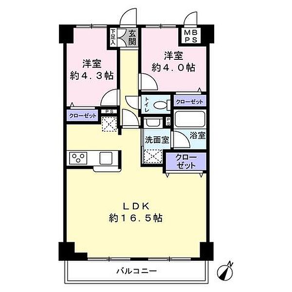 間取りも暮らしやすさ重視の2LDK