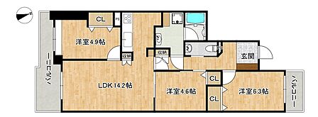 3LDK 間取り