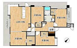 ダイナコートエスパシオ愛宕 4LDKの間取図画像