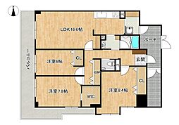 シーサイドももちヴェルデコート5番館 3LDKの間取図画像