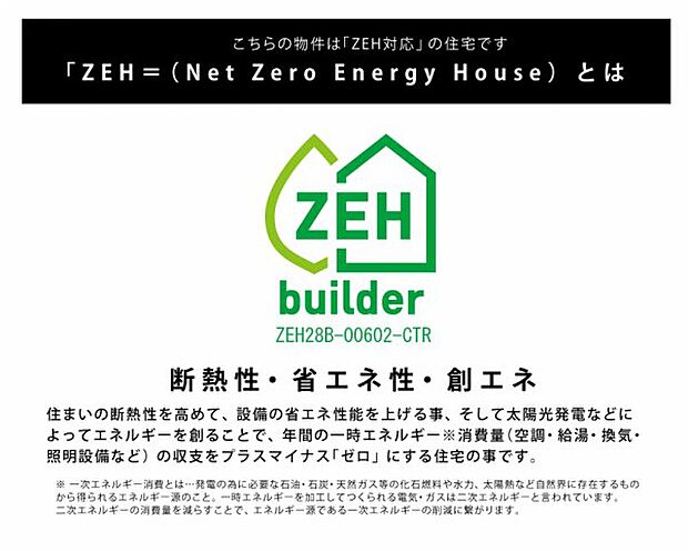 「ZEH＝Net　Zero　Energy　House（ネット・ゼロ・エネルギーハウス」
