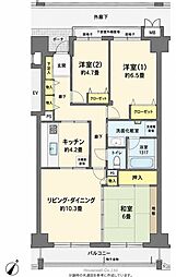 Daiichiゴールドパレス越谷 3LDKの間取図画像