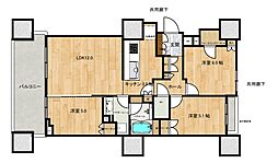 セントラルレジデンス高知中央公園 3LDKの間取図画像
