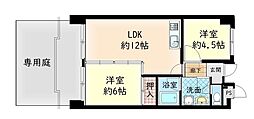 ルミエール桃山 2LDKの間取図画像