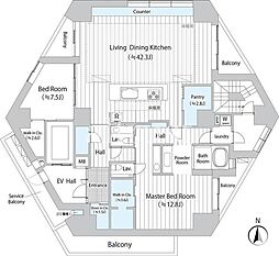 ＴＨＥ　ＤＯＯＲＳ　広尾 4階2SLDKの間取り