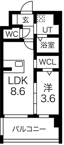 ESTONE HIGASHIOSAKA 602｜大阪府東大阪市長田西2丁目(賃貸マンション1LDK・6階・32.46㎡)の写真 その2