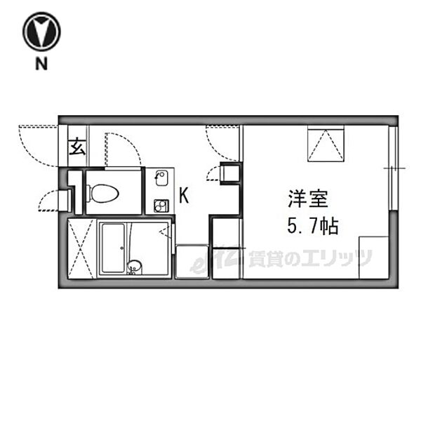 大阪府交野市星田１丁目(賃貸アパート1K・2階・20.28㎡)の写真 その3