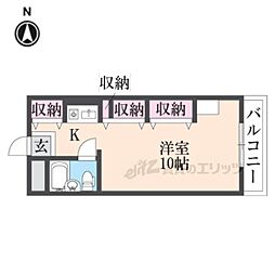一條館 3階ワンルームの間取り