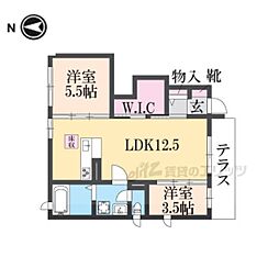 パル・クレセオ1 2LDKの間取図画像