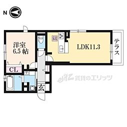 アバンサール　ピノ 1階1LDKの間取り