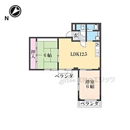 メゾンニュー大宮 2LDKの間取図画像