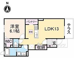 メゾン・ド・ユウ 1LDKの間取図画像