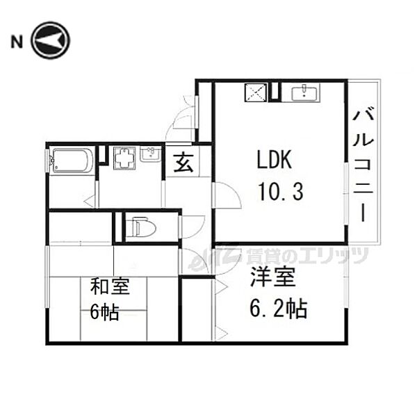 奈良県桜井市大字外山(賃貸アパート2LDK・2階・52.10㎡)の写真 その2