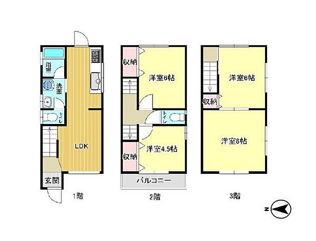 【間取り】　ファミリーに嬉しい4LDK