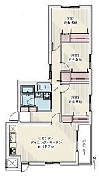 間取図画像 3LDK