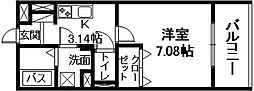 メゾン・ド・レーヴK 2階1Kの間取り