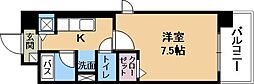 シェリール山 3階1Kの間取り